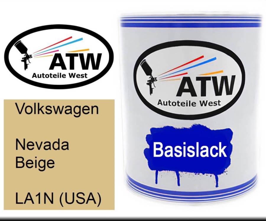 Volkswagen, Nevada Beige, LA1N (USA): 1L Lackdose, von ATW Autoteile West.